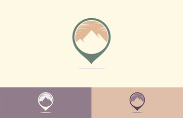 pin landscape mountain logo