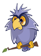  Illustration of a Cute Owl. Cartoon Character 