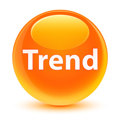 Trend glassy orange round button