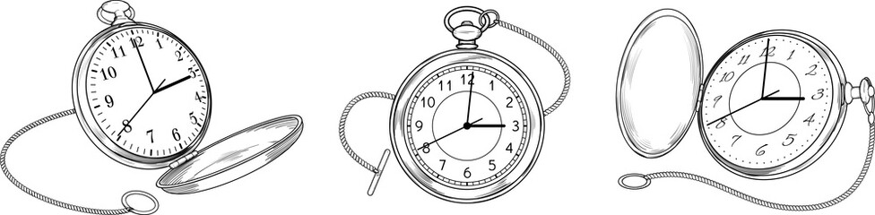 Set of vintage pocket watches