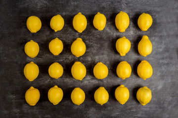Picture of lemons on grey background