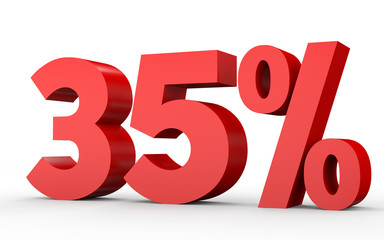 Thirty five percent off. Discount 35 %.