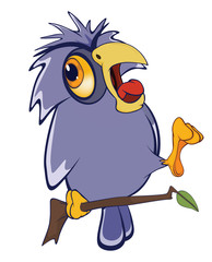  Illustration of a Cute Owl. Cartoon Character 