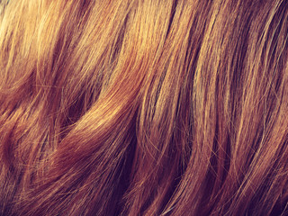 Natural brown hair closeup background