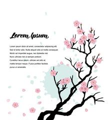 Naklejka premium Floral design template