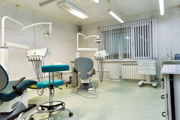 Fototapeta na wymiar Interior dental office - chair and tools
