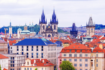 Fototapeta premium Roofs of Prague, Czech Republic
