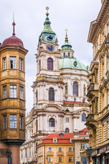 Fototapeta na wymiar Nicholas Cathedral in Prague. Czech Republic