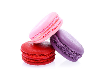 macarons isolated on white background