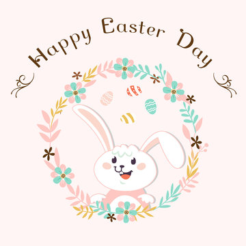 Easter Bunny On The White Background