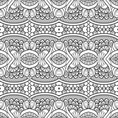 Vector Monochrome Abstract Pattern. Lace. Deco Ornament. For Coloring