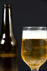 Bottle and a glass of beer