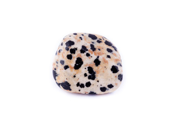 macro mineral hornblende stone on a white background