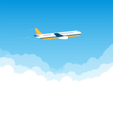 Naklejka premium Plane in the sky