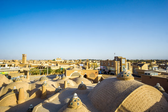 View over the roofs of kashan in  - Iran