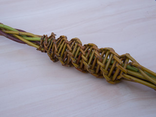 easter whip, tradition easter symbol in czech republic or slovakia, detail basket