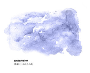Watercolor abstract blot isolated on white background. Blurred wet blot for your design.