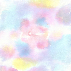 Watercolor wet abstract background. Hand painted pastel background. Abstract painting.
