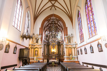 Obraz premium St Annes church interior in Vilinus, Lithuania