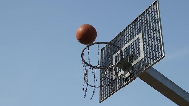 Shot fail in a basket in a basketball game.
