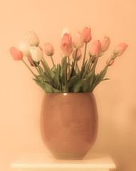 Tulip flower bouquet in a vase