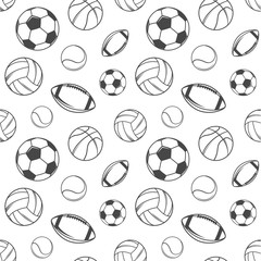 Sport balls seamless pattern © cmeree