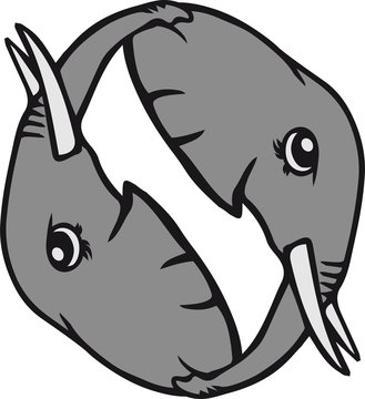 logo kreis 2 cool kopf gesicht elefant klein s&uuml;&szlig; niedlich baby kind nachwuchs