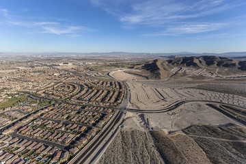 Aerial View Expanding Las Vegas Suburb of Summerlin © trekandphoto