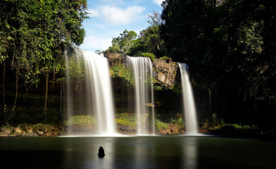 Tat Cham Pee Waterfall in Bolaven, Laos