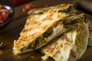Homemade Chicken and Cheese Quesadilla