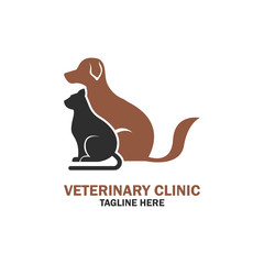 veterinary logo with text space for your slogan / tagline, vector illustration
