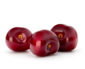 Sweet cherry berries isolated on white background cutout