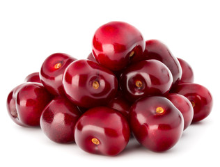 Sweet cherry berries isolated on white background cutout