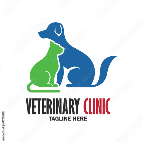 "veterinary logo with text space for your slogan / tagline, vector