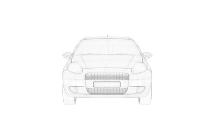 Fototapeta premium 3d rendering of an outlined object