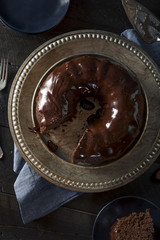 Sweet Homemade Dark Chocolate Bundt Cake