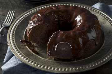 Sweet Homemade Dark Chocolate Bundt Cake