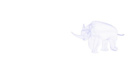 3d rendering of an outlined object