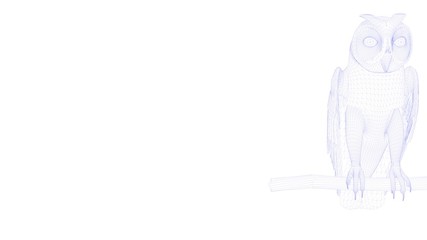 3d rendering of an outlined object