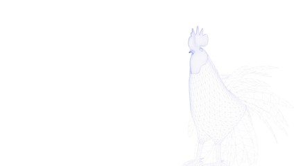 3d rendering of an outlined object