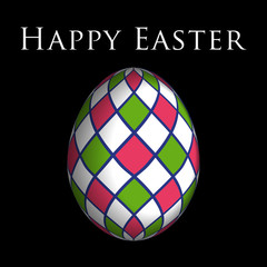 greeting card - colored Easter egg with text