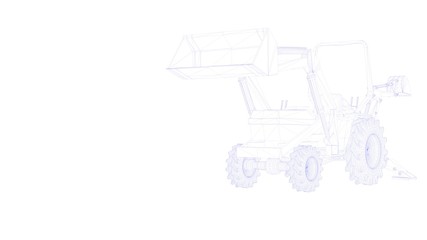 3d rendering of an outlined object