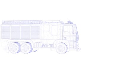 3d rendering of an outlined object