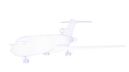 3d rendering of an outlined object