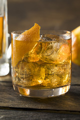 Boozy Homemade Old Fashioned Bourbon on the Rocks