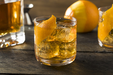 Boozy Homemade Old Fashioned Bourbon on the Rocks