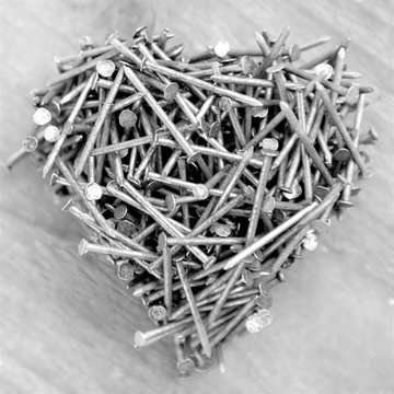 heart made of nails, for father's day, anniversary or Valentine
