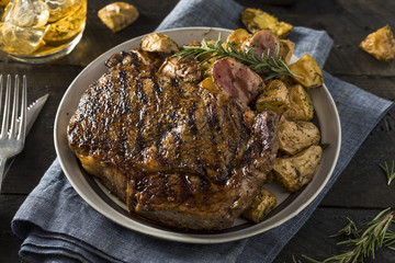 Homemade Steak Potatoes and Whiskey
