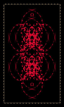 Tarot cards - back design, Omega