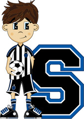 S is for Soccer Alphabet Illustration